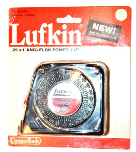 NOS Lufkin USA 1&#034; x 25&#039; 0-90 DEG ANGLELOK POWER Level Angle TAPE MEASURE #8425A