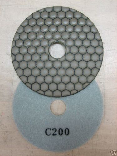 ZERED 4&#034;PREMIUM Diamond Dry Polishing Pad Disc #200 Granite