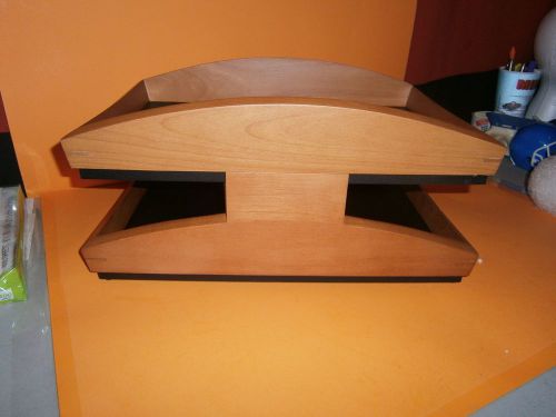 ROLODEX EXECUTIVE DOUBLE LEGAL TRAY SOLID WOOD CHERRY FINISH 19271