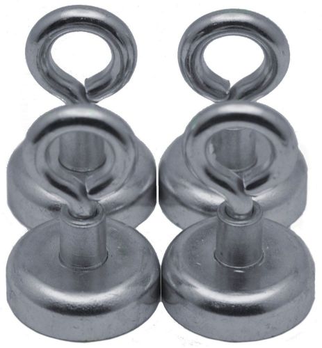 4 eye bolt neodymium hook magnets - each holds 25 lbs - neodymium rare for sale