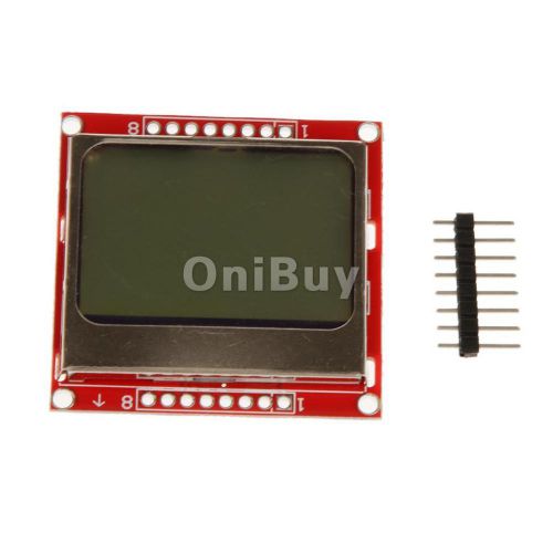 84*48 lcd display screen module red backlight adapter for nokia 5110 avr for sale