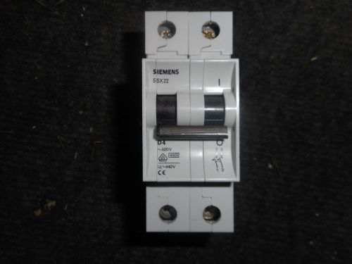 Siemens din mount 4 amp circuit breaker 5sx22 400v for sale