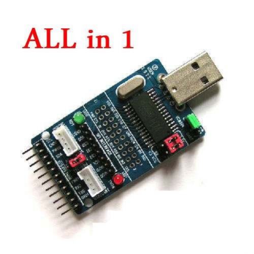 All in 1 usb to spi/i2c/iic/uart/ttl/isp serial adapter module ch341a for sale