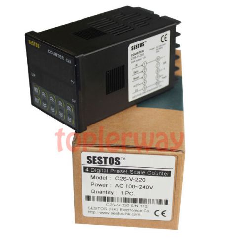 SESTOS Electrical SSR Output 4 Digitals Tact Switch Digital Counter 110V Up Down