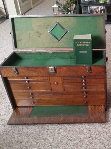 Vintage Model 042 Oak Gerstner Machinist Tool Box