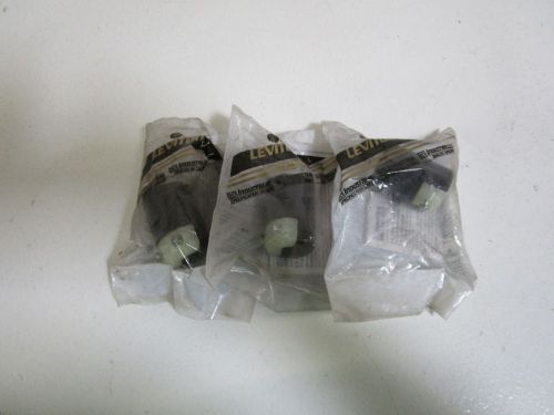 LOT OF 3 LEVITON PLUG ML2-00P *NEW IN FACTORY BAG*