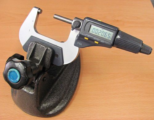 Fowler 1&#034;-2&#034; digital outside micrometer - 0.00005&#034; graduations - #ip54 w/ stand for sale