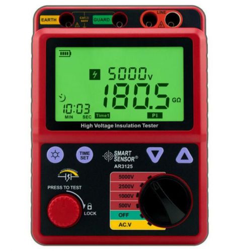 Smart Sensor 5000V High Voltage Insulation Resistance Tester Professional AR3125