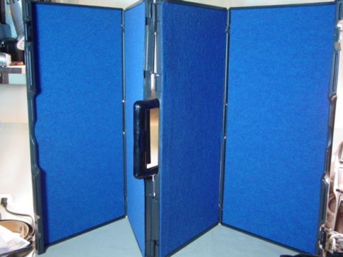SHOWSTYLE Briefcase Self-Packing Display Prezenta ExpoGO Velcro Blue Interior