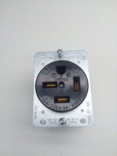 Leviton 8450 receptacle, 50a, 250v, 15-50r, 3p, 4w, 3ph for sale