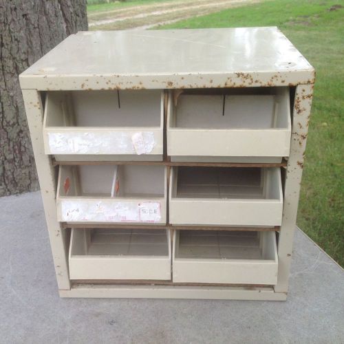 Used Metal Hardware Organizer Small Parts Bin Cabinet #4 Pick Up Only