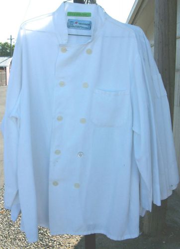 Chef Coat White Size XL Long Sleeve Regular Style Buttons Various Makers