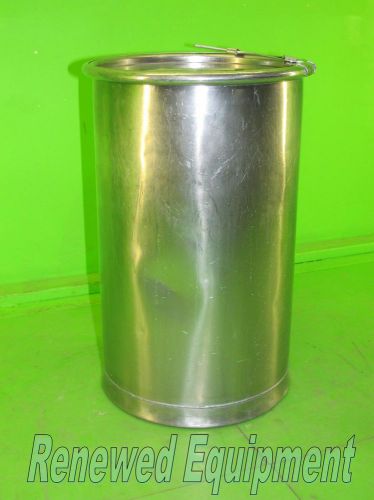 30-Gallon Heavy Duty Stainless Steel Barrel Drum with Lid 20&#034; Dia x H 30&#034; #8