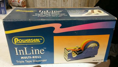 Powerseal in line 3&#034; multi-roll triple tape dispenser new in box for sale