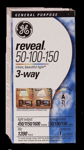 Fast Free Ship Ge 3 Way Incandescent Reveal Light Bulb 50 100 150 watts