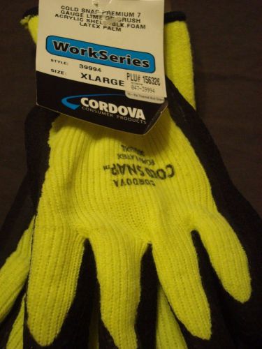 Cordova  &#034;Cold Snap&#034; Foam Latex High Visibility Gloves Size XL