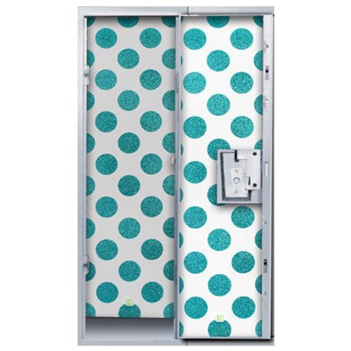 Locker lookz locker wallpaper - blue polka dot - 24 pieces lockerlookz for sale