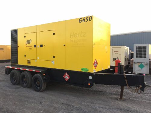 -450 kva ingersoll rand generator, trailer mounted, selectable, base fuel tank for sale