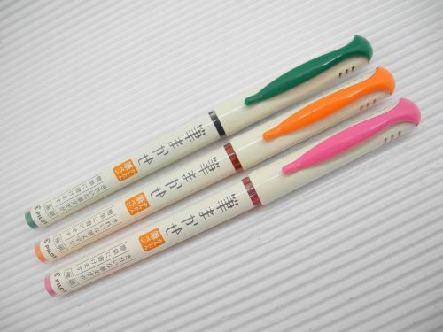 Green&amp; Orange &amp; Pink  Pilot Fude-Makase Color Extra Fine Brush Sign Pen(Japan)