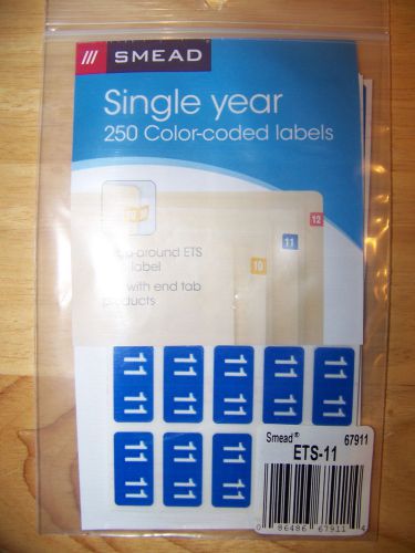 Smead Single Year 250 Color Coded Labels 67911