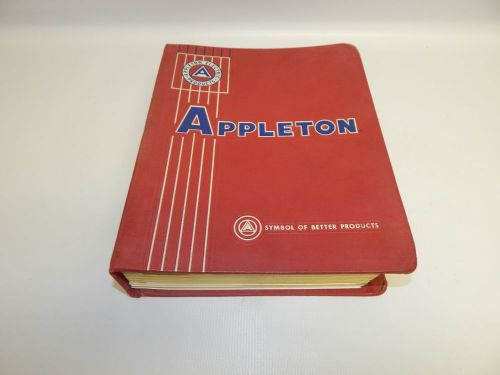 Vtg 1961 Appleton Electric Products Index Binder Manual Book Parts Catalog