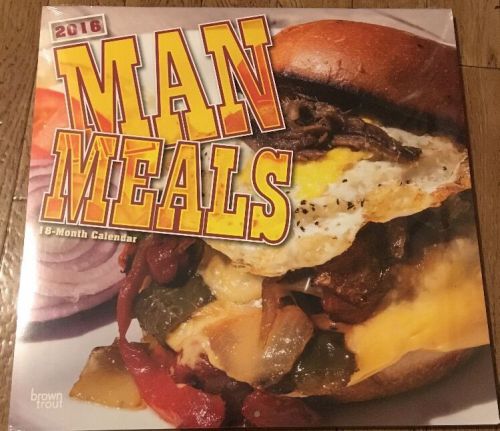 2016 Man Meals 18 Month Calendar Brown Trout Earth Friendly New