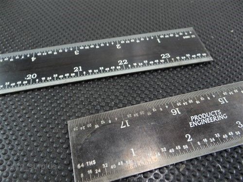 PAIR OF MACHINISTS PRECISION  STEEL RULES MADE IN USA PEC TOOLS 18&#034; &amp; 24&#034;