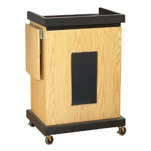 Oklahoma Sound SCL-S-OK Smart Cart Lectern with Sound, 28&#034; Width x 41&#034; Height x
