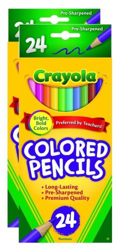 Crayola colored pencil 24 count each  (pack of 2) for sale