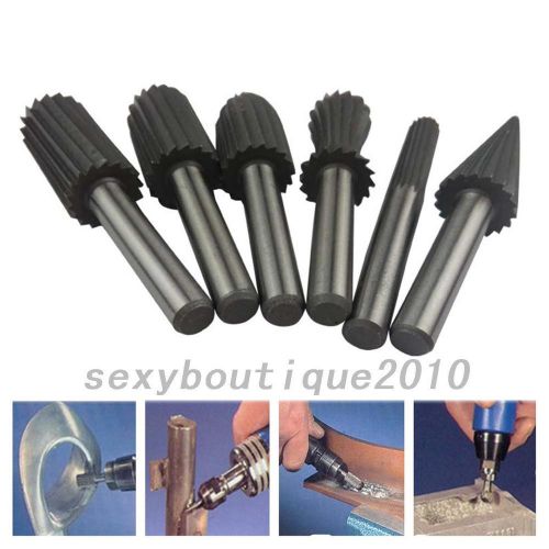 6pcs carbide cutter rotary burr set high-speed steel rotary engraving tool hot for sale