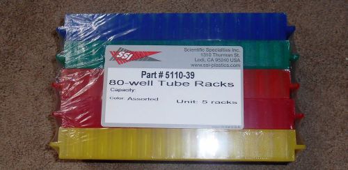 (5) SSI 80-Place (Well) Tube Racks Multi Purpose Microtube Microcentrifuge ..NEW