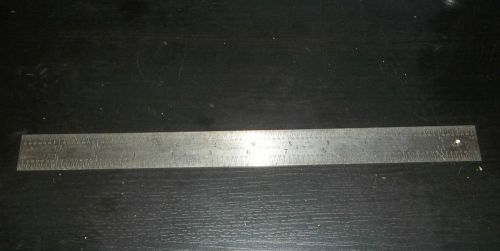 L.S. Starrett Co No 604R 12&#034; Tempered Steel Rule Made in USA