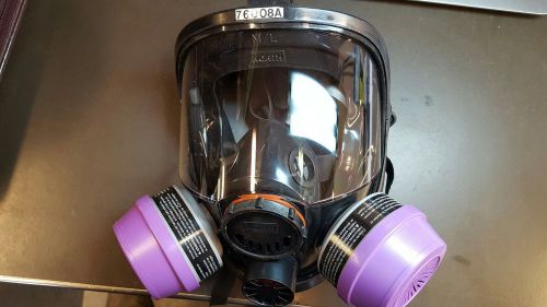 North 760008a silicone full facepiece respirators 7600 series w/ 7581cartridges. for sale