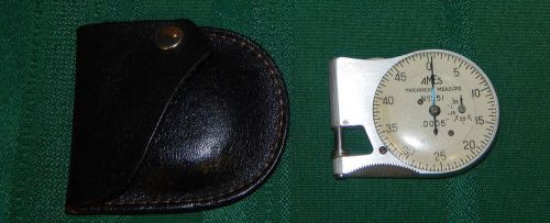 AMES POCKET THICKNESS GAUGE INCH INCREMENT #251 WITH LEATHER CASE