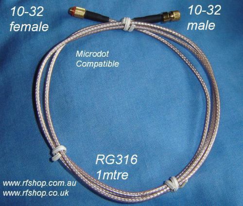 Microdot Extension cable assembly, Male to female, 1 metre, MD30MD80-316-1000