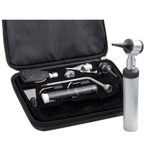 Adc 2.5v portable otoscope opthalmoscope complete diagnostic set with case for sale
