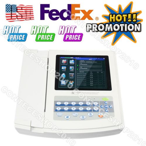 Realtime-analysis touch 12 channel/lead digital electrocardiograph fda ce for sale