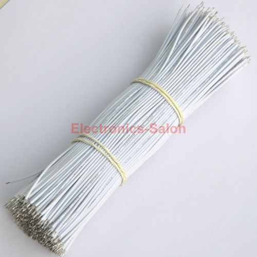 100x White 150mm/6&#034; UL-1007 26AWG Wire, Cable, 300V, 80°C .