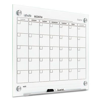 Infinity Magnetic Glass Calendar Board, 24 x 18, Sold as 1 Each