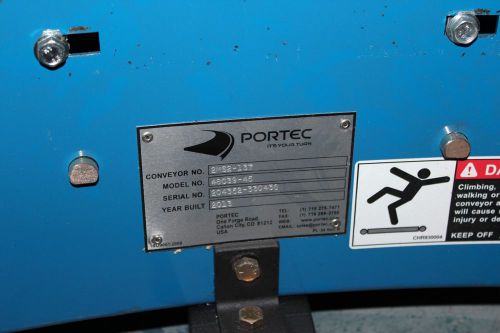 Portec Power Curve 45 Degree Belt Curve Conveyor 204352-330438, 48C39 F45