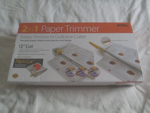 ROYAL 2 in1 Paper Trimmer 12&#034; Cut Rotary Trimmer and Guillotine Cutter