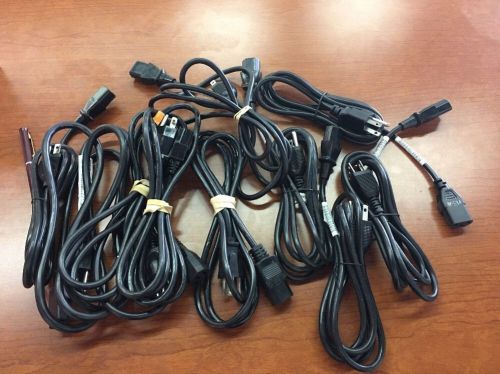 Lot Of 10 COMPUTER PC And MONITOR 3 PRONG Power Cables 10A