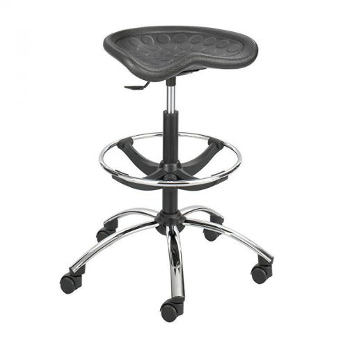 Safco Products 6660BL SitStar Stool Chrome Base Black