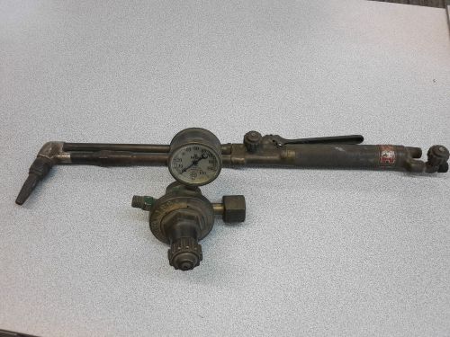 vintage brass torch weld cutting victor regulator valve
