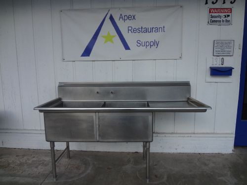 2 compartment stainless sink with drainboard #1581 for sale