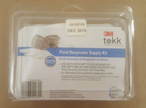 3M TEKK Protection Paint Respirator Supply Kit 6022PA1 - 2 PACK Expires DEC 2016