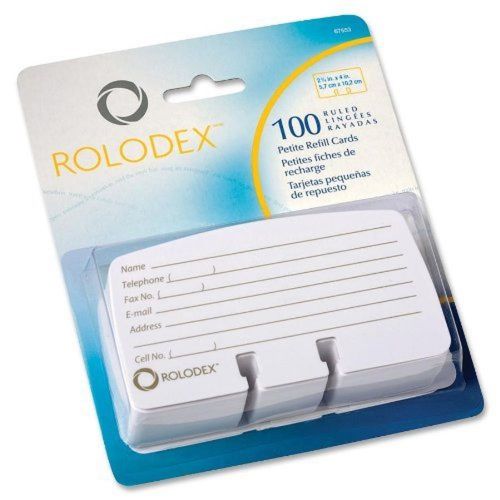 Rolodex Corporation Products - Card Refills For Petite Card Files 2-1/4&#034;x4&#034; 1...