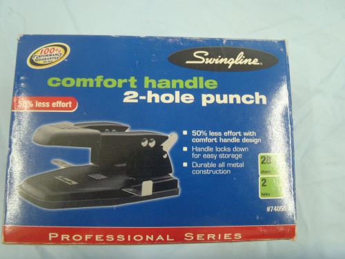 Swingline Comfort Handle 2-hole Punch 50 Easier 1 4 Hole Size 28 Sheets A7074050