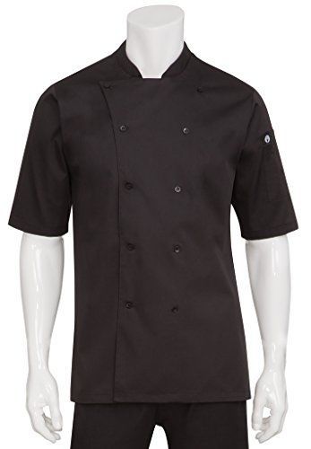 Chef Works K150-BLK-XL Men&#039;s Short Sleeve Bistro Shirt