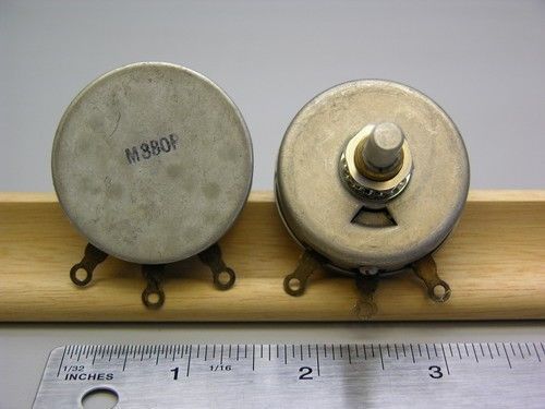 2 Vintage Mil-Spec 400 Ohm 4W Wirewound Potentiometers